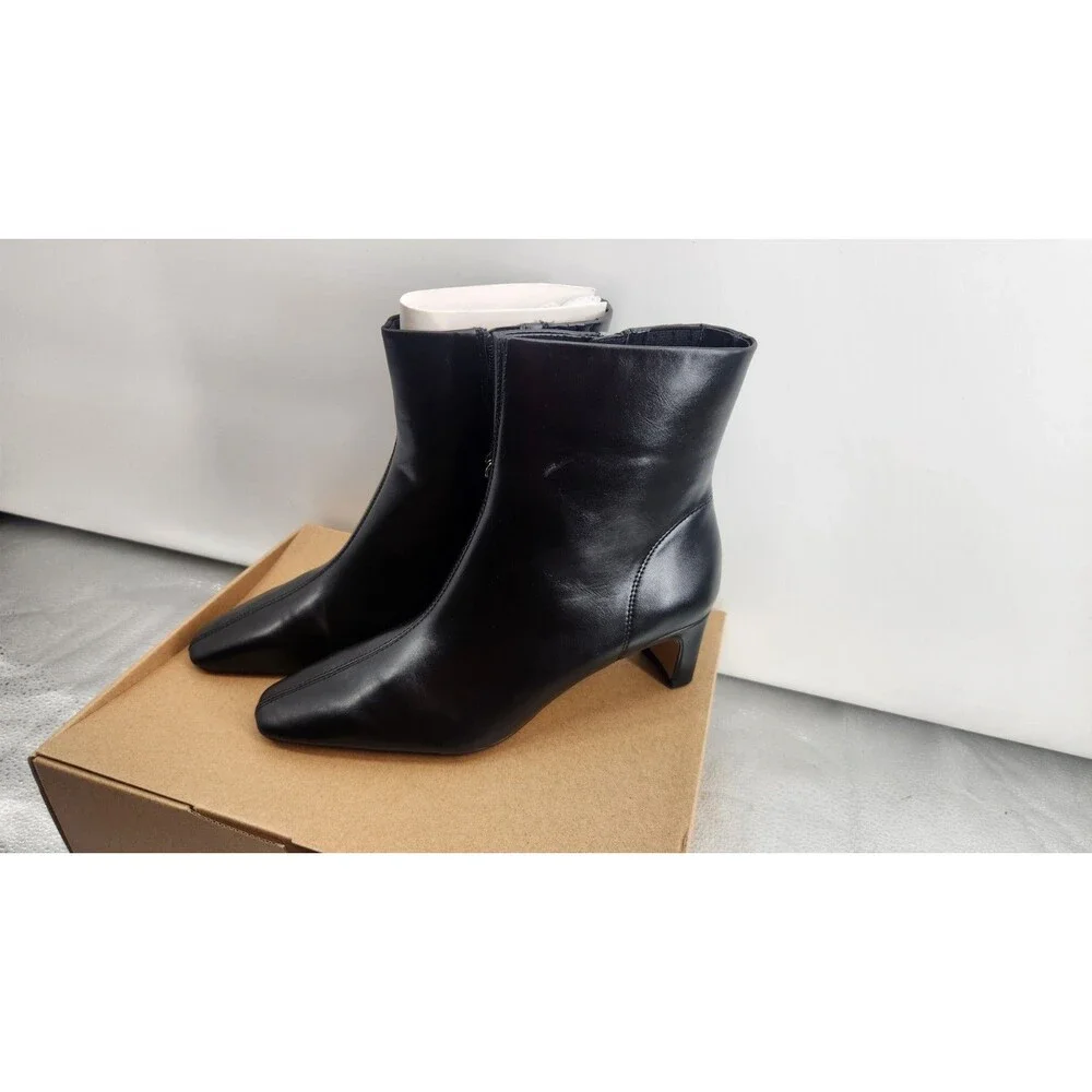 J. Crew Womens 7.5‎ Black Snip Toe Booties Shoes New With Box